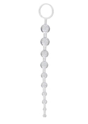 Platinum X 10 Anal Beads - Silver/White